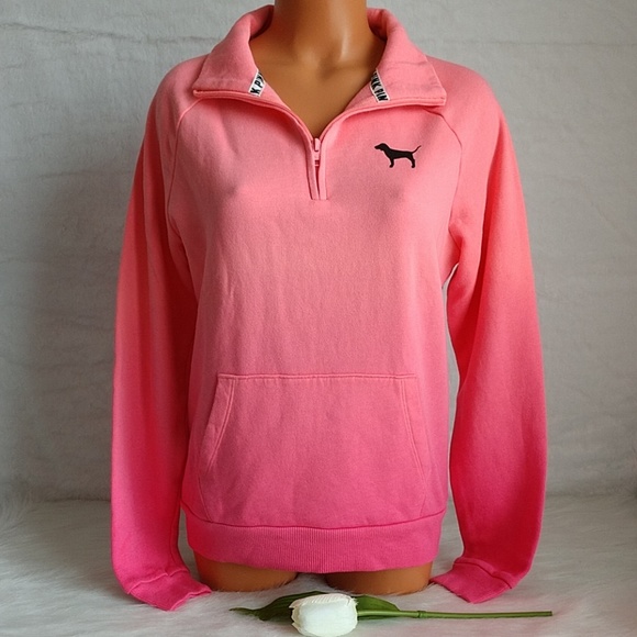 PINK Victoria's Secret Tops - Size M🌺PINK VICTORIA'S SECRET HALF ZIP.nwt